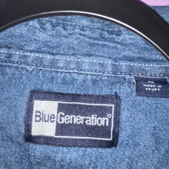 Mustang Men's Classic Denim Shirt - Dark Blue(0038) - Picture 4 of 10